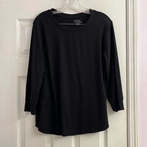 Time And Tru Black Long Sleeve Top Shirt Women’s Large
